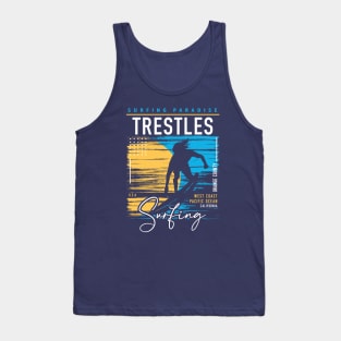 Retro Trestles Beach Surfing // Surfers Paradise // Surf California Tank Top